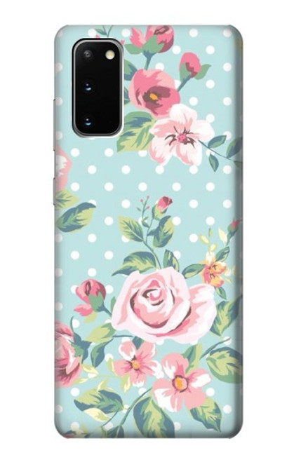 S3494 ヴィンテージローズポルカドット Vintage Rose Polka Dot Samsung Galaxy S20 バックケース、フリップケース・カバー