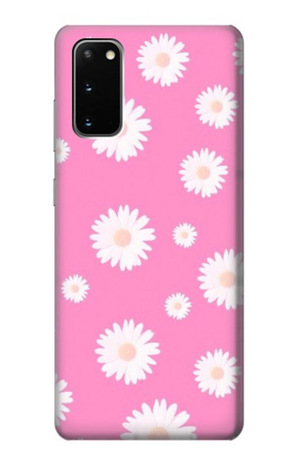 S3500 ピンクの花柄 Pink Floral Pattern Samsung Galaxy S20 バックケース、フリップケース・カバー