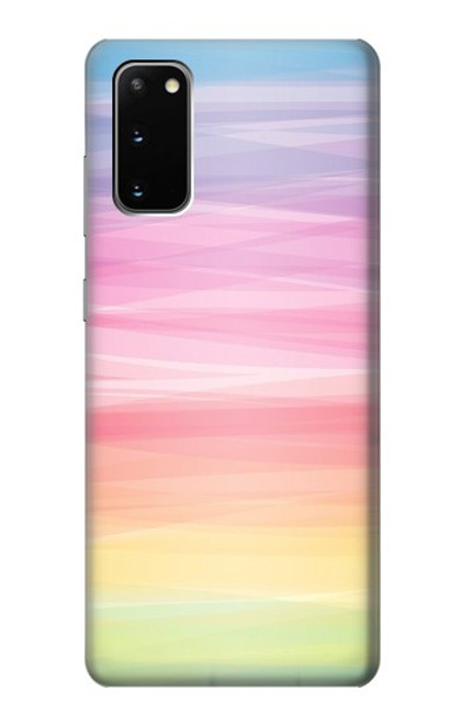 S3507 カラフルな虹 パステル Colorful Rainbow Pastel Samsung Galaxy S20 バックケース、フリップケース・カバー
