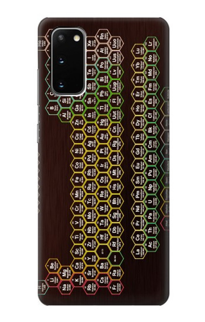 S3544 ネオンハニカム周期表 Neon Honeycomb Periodic Table Samsung Galaxy S20 バックケース、フリップケース・カバー