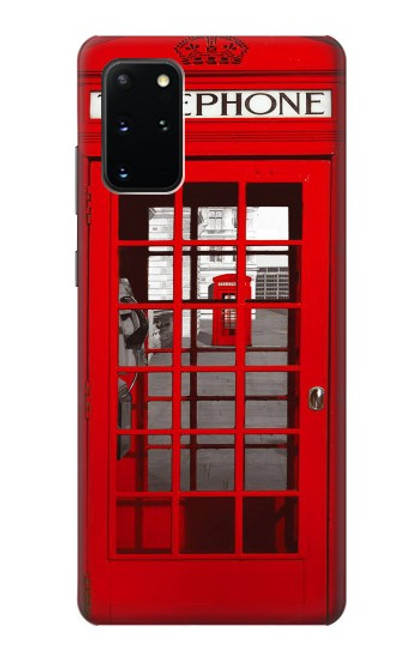 S0058 ロンドン〔イギリス〕の赤い電話ボックス Classic British Red Telephone Box Samsung Galaxy S20 Plus, Galaxy S20+ バックケース、フリップケース・カバー