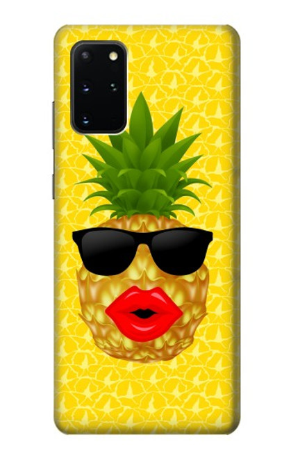 S2443 楽しい パイナップルサングラス 接吻 Funny Pineapple Sunglasses Kiss Samsung Galaxy S20 Plus, Galaxy S20+ バックケース、フリップケース・カバー