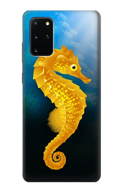 S2444 タツノオトシゴ 深い青色の海 Seahorse Underwater World Samsung Galaxy S20 Plus, Galaxy S20+ バックケース、フリップケース・カバー
