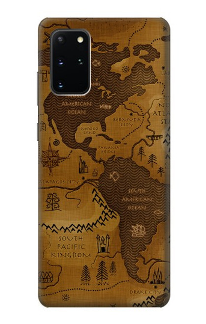 S2861 アンティークの世界地図 Antique World Map Samsung Galaxy S20 Plus, Galaxy S20+ バックケース、フリップケース・カバー