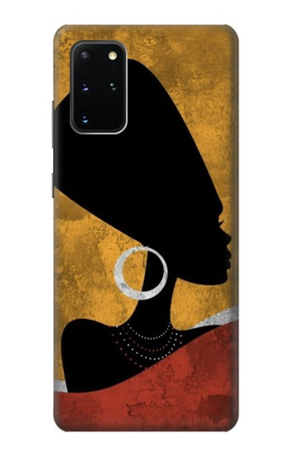 S3453 アフリカの女王ネフェルティティ African Queen Nefertiti Silhouette Samsung Galaxy S20 Plus, Galaxy S20+ バックケース、フリップケース・カバー
