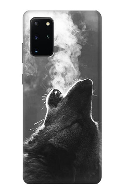 S3505 オオカミ Wolf Howling Samsung Galaxy S20 Plus, Galaxy S20+ バックケース、フリップケース・カバー