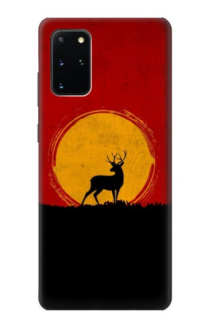 S3513 鹿の夕日 Deer Sunset Samsung Galaxy S20 Plus, Galaxy S20+ バックケース、フリップケース・カバー