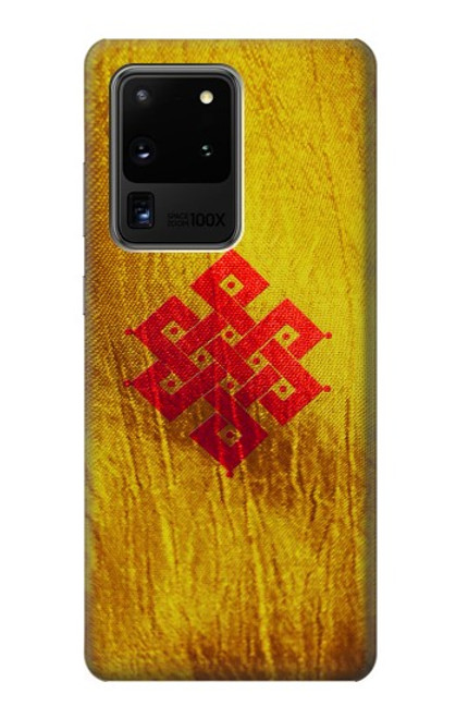 S2318 永遠の結び目ユニティ仏教 Eternal Knot Unity Buddhist Spiritual Meditation Sign Samsung Galaxy S20 Ultra バックケース、フリップケース・カバー