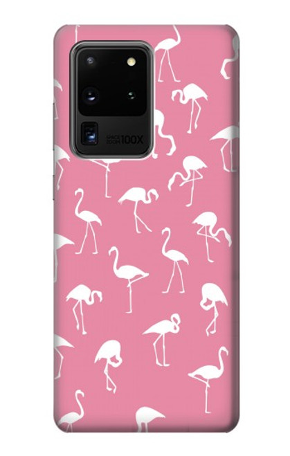 S2858 ピンクフラミンゴ柄 Pink Flamingo Pattern Samsung Galaxy S20 Ultra バックケース、フリップケース・カバー