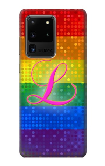 S2900 レインボーLGBTレズビアンプライド旗 Rainbow LGBT Lesbian Pride Flag Samsung Galaxy S20 Ultra バックケース、フリップケース・カバー