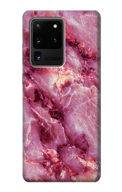 S3052 ピンクの大理石のグラフィックプリント Pink Marble Graphic Printed Samsung Galaxy S20 Ultra バックケース、フリップケース・カバー