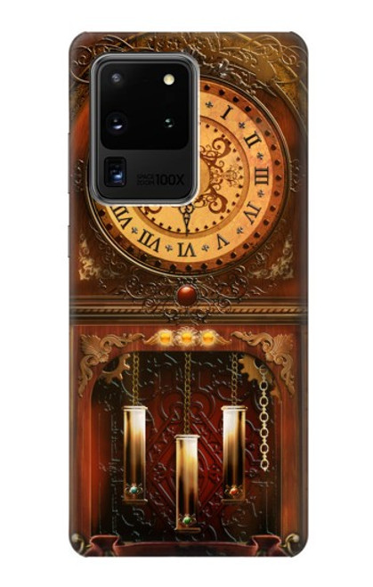 S3174 大きな古時計 Grandfather Clock Samsung Galaxy S20 Ultra バックケース、フリップケース・カバー