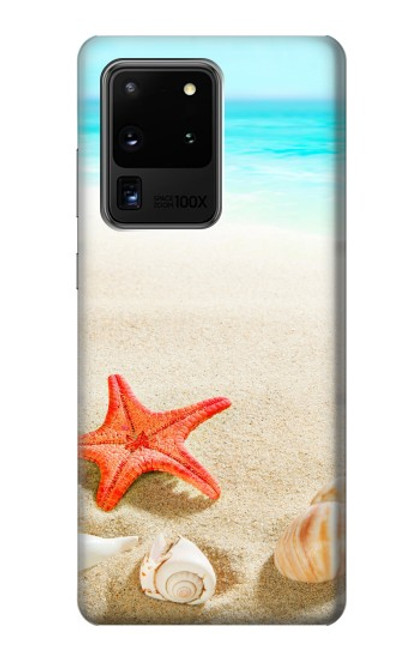 S3212 シーシェルズ・ヒトデ・ビーチ Sea Shells Starfish Beach Samsung Galaxy S20 Ultra バックケース、フリップケース・カバー