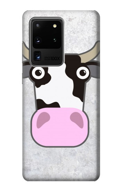 S3257 牛の漫画 Cow Cartoon Samsung Galaxy S20 Ultra バックケース、フリップケース・カバー