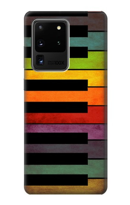 S3451 カラフルなピアノ Colorful Piano Samsung Galaxy S20 Ultra バックケース、フリップケース・カバー