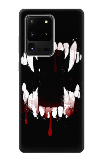 S3527 吸血鬼の歯 Vampire Teeth Bloodstain Samsung Galaxy S20 Ultra バックケース、フリップケース・カバー