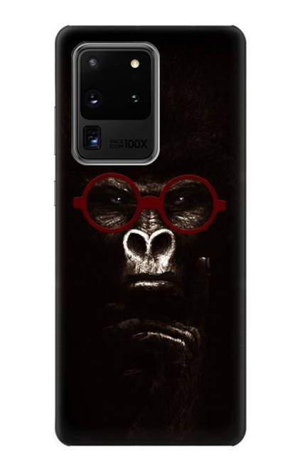 S3529 思考ゴリラ Thinking Gorilla Samsung Galaxy S20 Ultra バックケース、フリップケース・カバー