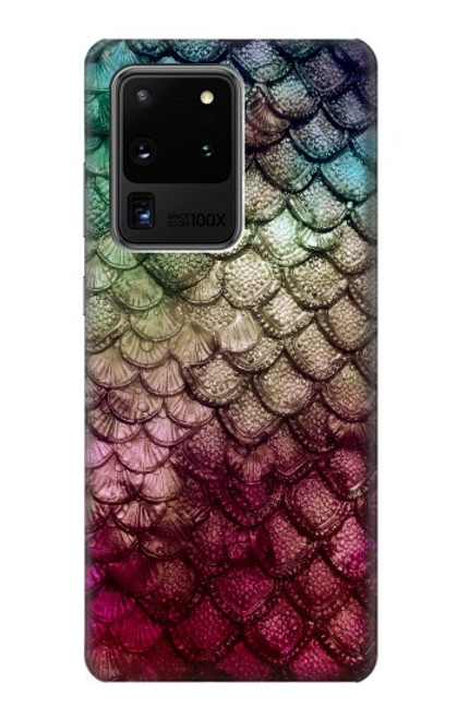 S3539 人魚の鱗 Mermaid Fish Scale Samsung Galaxy S20 Ultra バックケース、フリップケース・カバー