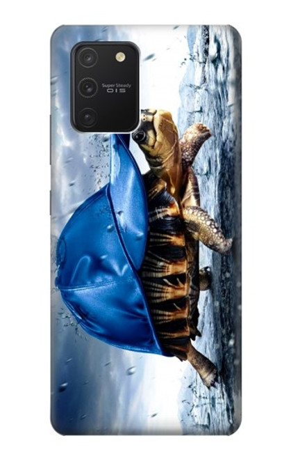 S0084 雨でかめ Turtle in the Rain Samsung Galaxy S10 Lite バックケース、フリップケース・カバー