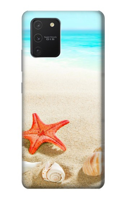 S3212 シーシェルズ・ヒトデ・ビーチ Sea Shells Starfish Beach Samsung Galaxy S10 Lite バックケース、フリップケース・カバー