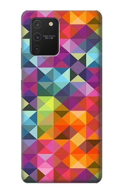 S3477 抽象的なダイヤモンドパターン Abstract Diamond Pattern Samsung Galaxy S10 Lite バックケース、フリップケース・カバー