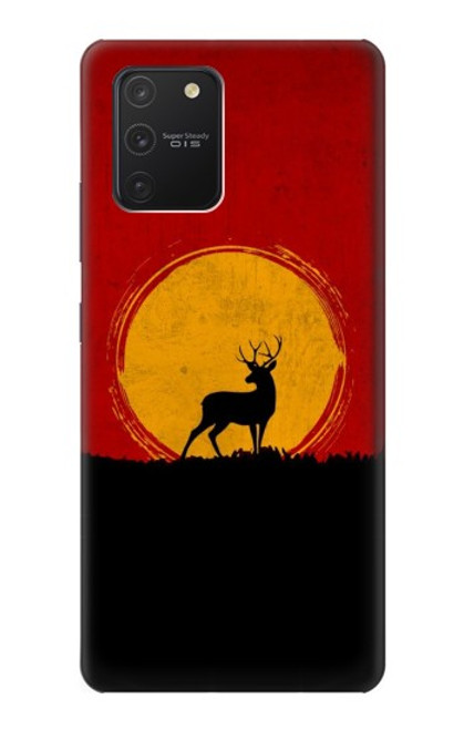 S3513 鹿の夕日 Deer Sunset Samsung Galaxy S10 Lite バックケース、フリップケース・カバー