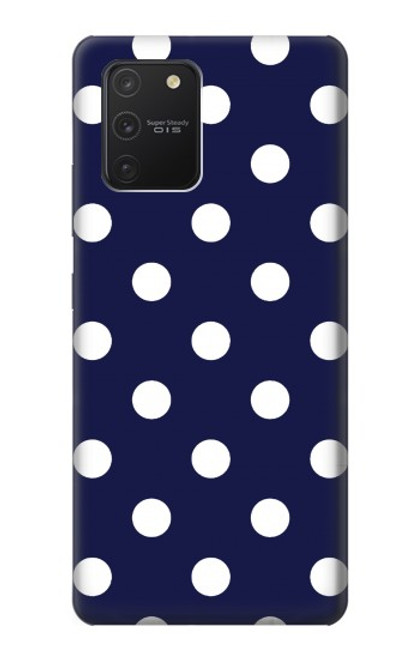 S3533 ブルーの水玉 Blue Polka Dot Samsung Galaxy S10 Lite バックケース、フリップケース・カバー