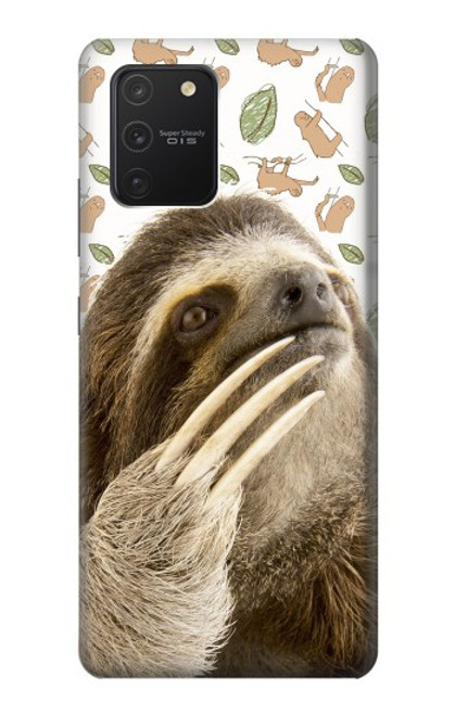 S3559 ナマケモノ Sloth Pattern Samsung Galaxy S10 Lite バックケース、フリップケース・カバー