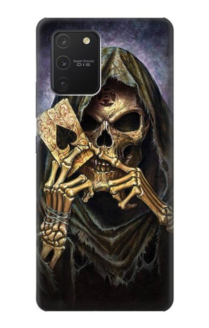 S3594 死神ポーカー Grim Reaper Wins Poker Samsung Galaxy S10 Lite バックケース、フリップケース・カバー