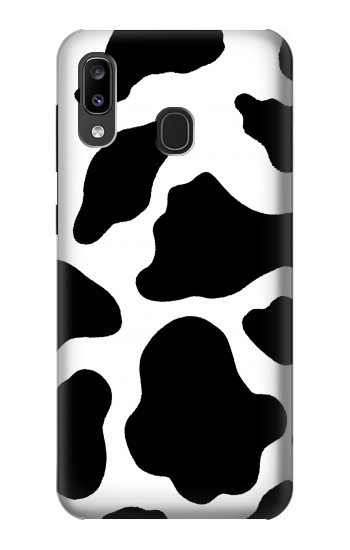 S2096 牛柄 Seamless Cow Pattern Samsung Galaxy A20, Galaxy A30 バックケース、フリップケース・カバー