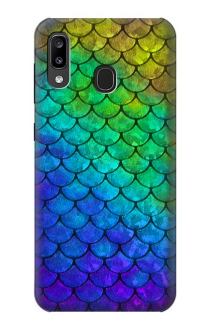 S2930 人魚のスケール Mermaid Fish Scale Samsung Galaxy A20, Galaxy A30 バックケース、フリップケース・カバー