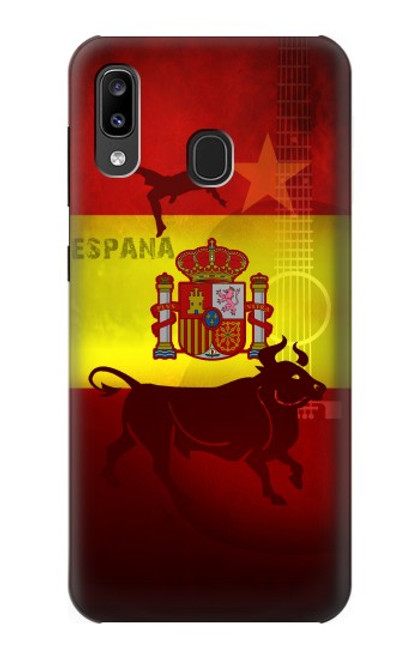 S2984 スペインサッカー Spain Football Soccer Flag Samsung Galaxy A20, Galaxy A30 バックケース、フリップケース・カバー