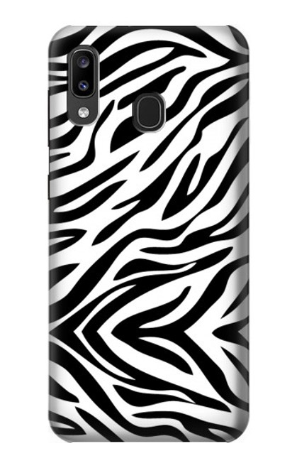 S3056 シマウマスキングラフィックプリント Zebra Skin Texture Graphic Printed Samsung Galaxy A20, Galaxy A30 バックケース、フリップケース・カバー