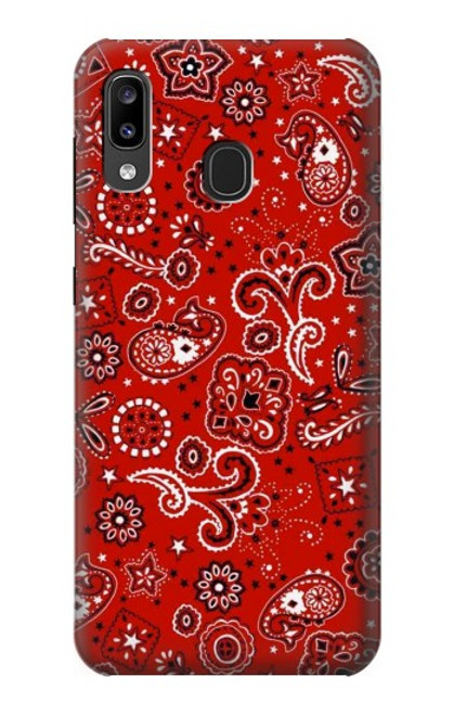 S3354 赤バンダナ Red Classic Bandana Samsung Galaxy A20, Galaxy A30 バックケース、フリップケース・カバー