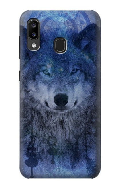 S3410 狼 ドリームキャッチャー Wolf Dream Catcher Samsung Galaxy A20, Galaxy A30 バックケース、フリップケース・カバー