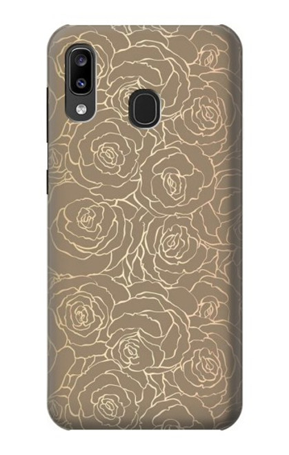 S3466 ゴールドローズ柄 Gold Rose Pattern Samsung Galaxy A20, Galaxy A30 バックケース、フリップケース・カバー