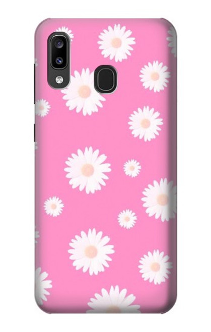 S3500 ピンクの花柄 Pink Floral Pattern Samsung Galaxy A20, Galaxy A30 バックケース、フリップケース・カバー