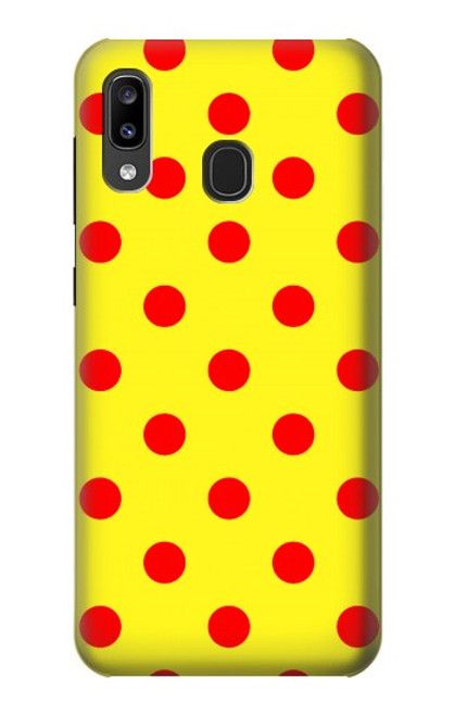 S3526 赤い水玉 Red Spot Polka Dot Samsung Galaxy A20, Galaxy A30 バックケース、フリップケース・カバー