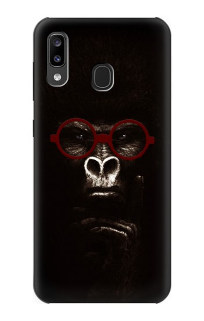 S3529 思考ゴリラ Thinking Gorilla Samsung Galaxy A20, Galaxy A30 バックケース、フリップケース・カバー