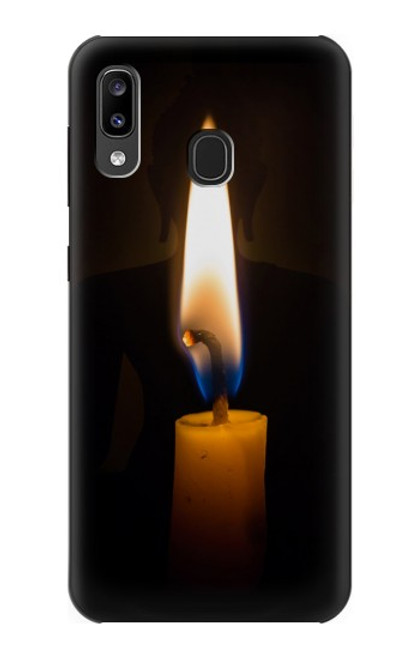 S3530 仏 Buddha Candle Burning Samsung Galaxy A20, Galaxy A30 バックケース、フリップケース・カバー