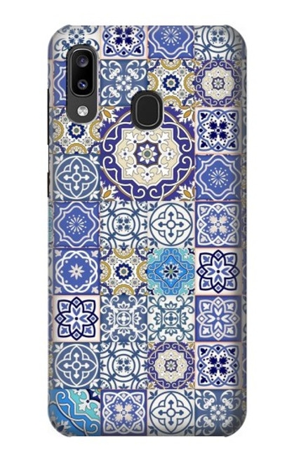 S3537 モロッコのモザイクパターン Moroccan Mosaic Pattern Samsung Galaxy A20, Galaxy A30 バックケース、フリップケース・カバー