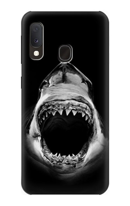 S3100 白のサメ Great White Shark Samsung Galaxy A20e バックケース、フリップケース・カバー