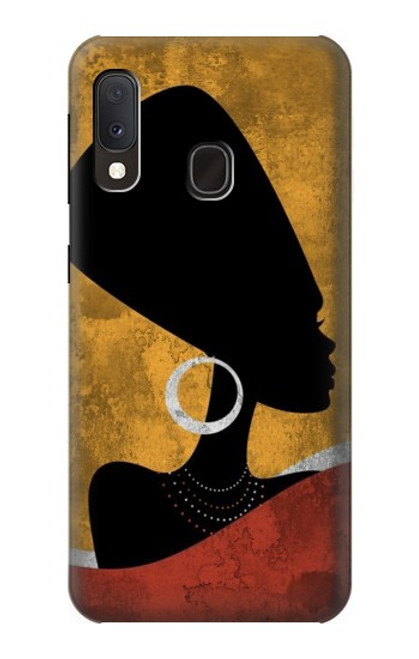 S3453 アフリカの女王ネフェルティティ African Queen Nefertiti Silhouette Samsung Galaxy A20e バックケース、フリップケース・カバー