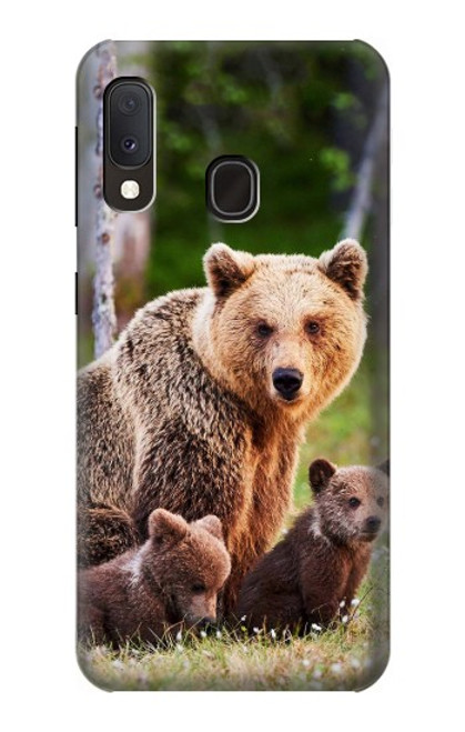 S3558 くまの家族 Bear Family Samsung Galaxy A20e バックケース、フリップケース・カバー