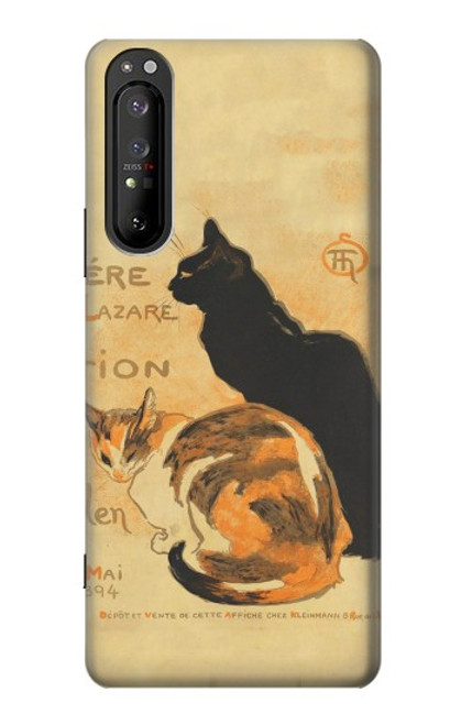 S3229 ヴィンテージ猫ポスター Vintage Cat Poster Sony Xperia 1 II バックケース、フリップケース・カバー