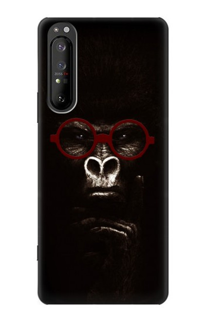 S3529 思考ゴリラ Thinking Gorilla Sony Xperia 1 II バックケース、フリップケース・カバー