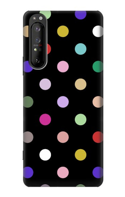 S3532 カラフルな水玉 Colorful Polka Dot Sony Xperia 1 II バックケース、フリップケース・カバー