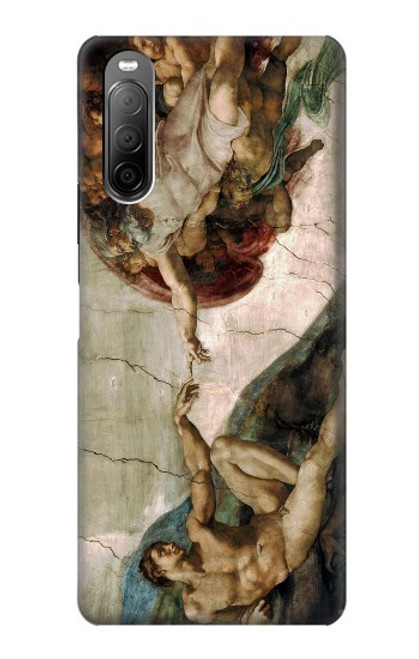 S0179 ミケランジェロ アダムの創造 Michelangelo The creation of Adam Sony Xperia 10 II バックケース、フリップケース・カバー