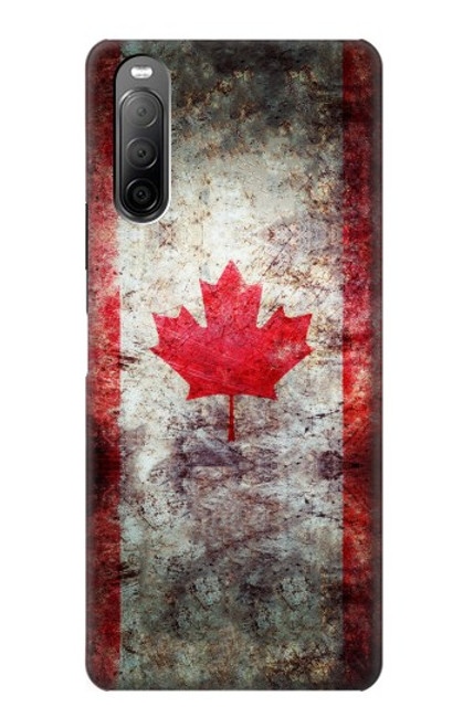 S2490 カナダメープルリーフ旗 Canada Maple Leaf Flag Texture Sony Xperia 10 II バックケース、フリップケース・カバー