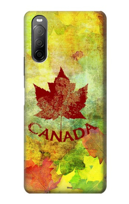 S2523 カナダ秋のメープルリーフ Canada Autumn Maple Leaf Sony Xperia 10 II バックケース、フリップケース・カバー